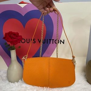 Authentic Louis Vuitton Lv Epi Pochette Pouch bag